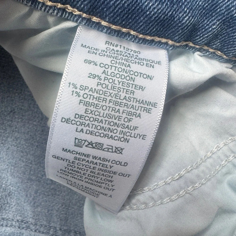 True Religion‎ Ricky Relaxed Straight Denim Shorts 34 Blue Raw Hem Horseshoe